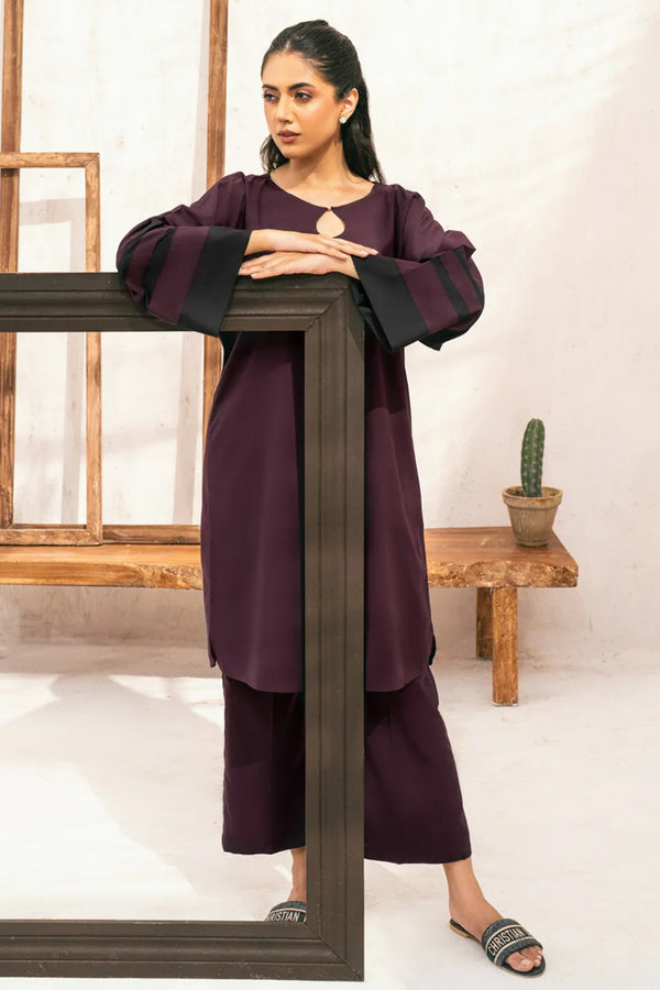 2 Piece - Basic Deep Purple Lawn Suit