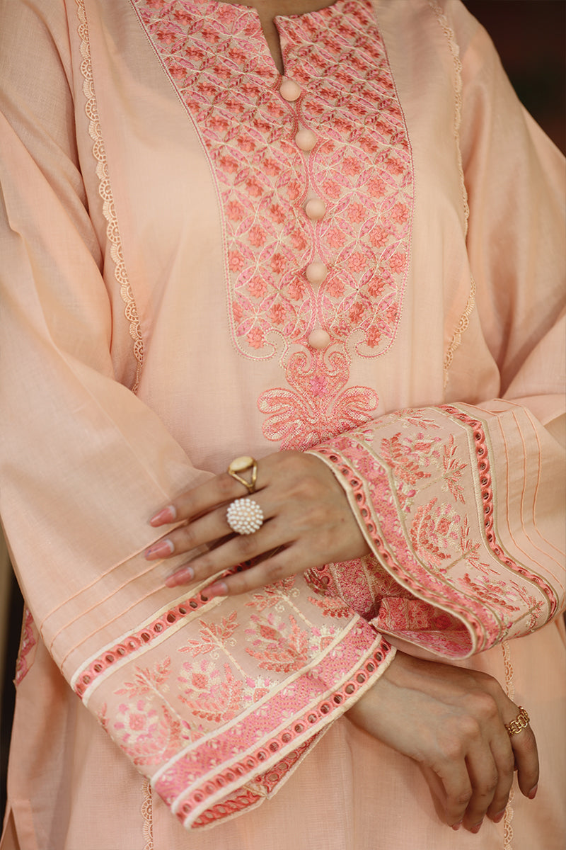 2 Piece - Embroidered Light Pink Lawn Suit